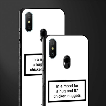 87 chicken nuggets white edition glass case for redmi 6 pro image-2