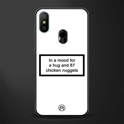 87 chicken nuggets white edition glass case for redmi 6 pro image