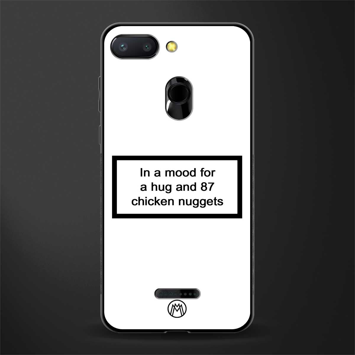 87 chicken nuggets white edition glass case for redmi 6 image