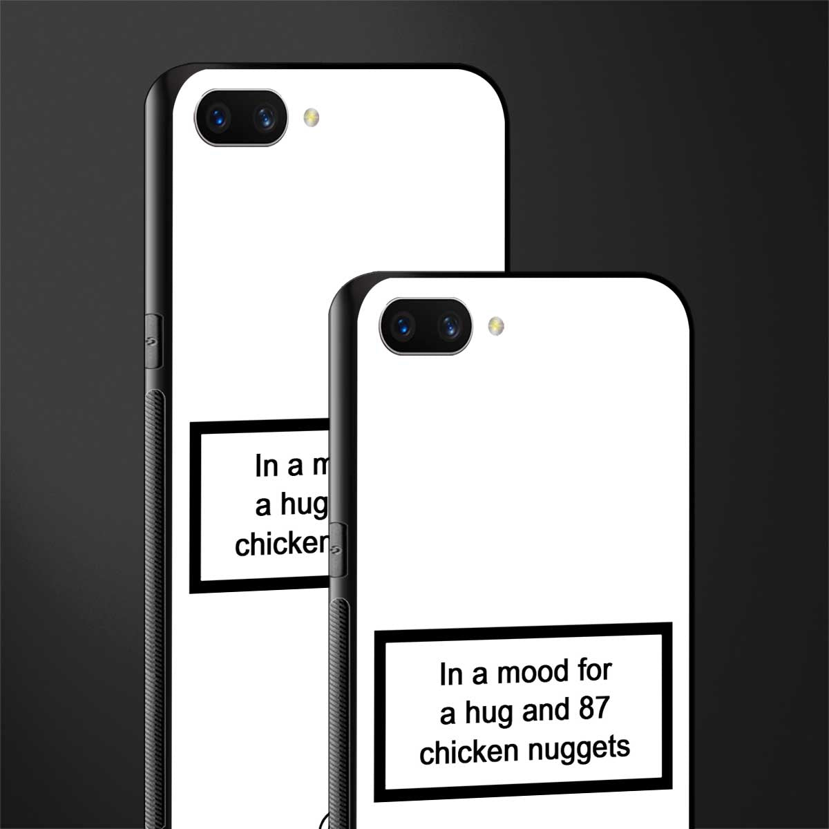 87 chicken nuggets white edition glass case for realme c1 image-2