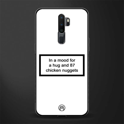 87 chicken nuggets white edition glass case for oppo a5 2020 image