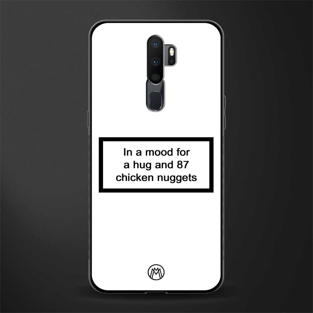 87 chicken nuggets white edition glass case for oppo a9 2020 image