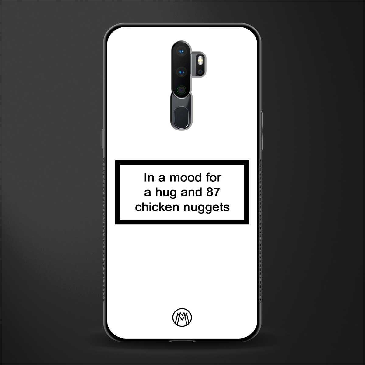 87 chicken nuggets white edition glass case for oppo a9 2020 image