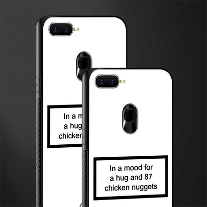 87 chicken nuggets white edition glass case for oppo a7 image-2