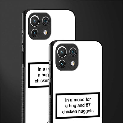 87 chicken nuggets white edition glass case for mi 11 lite image-2