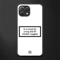 87 chicken nuggets white edition glass case for mi 11 lite image