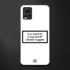 87 chicken nuggets white edition back phone cover | glass case for vivo y73