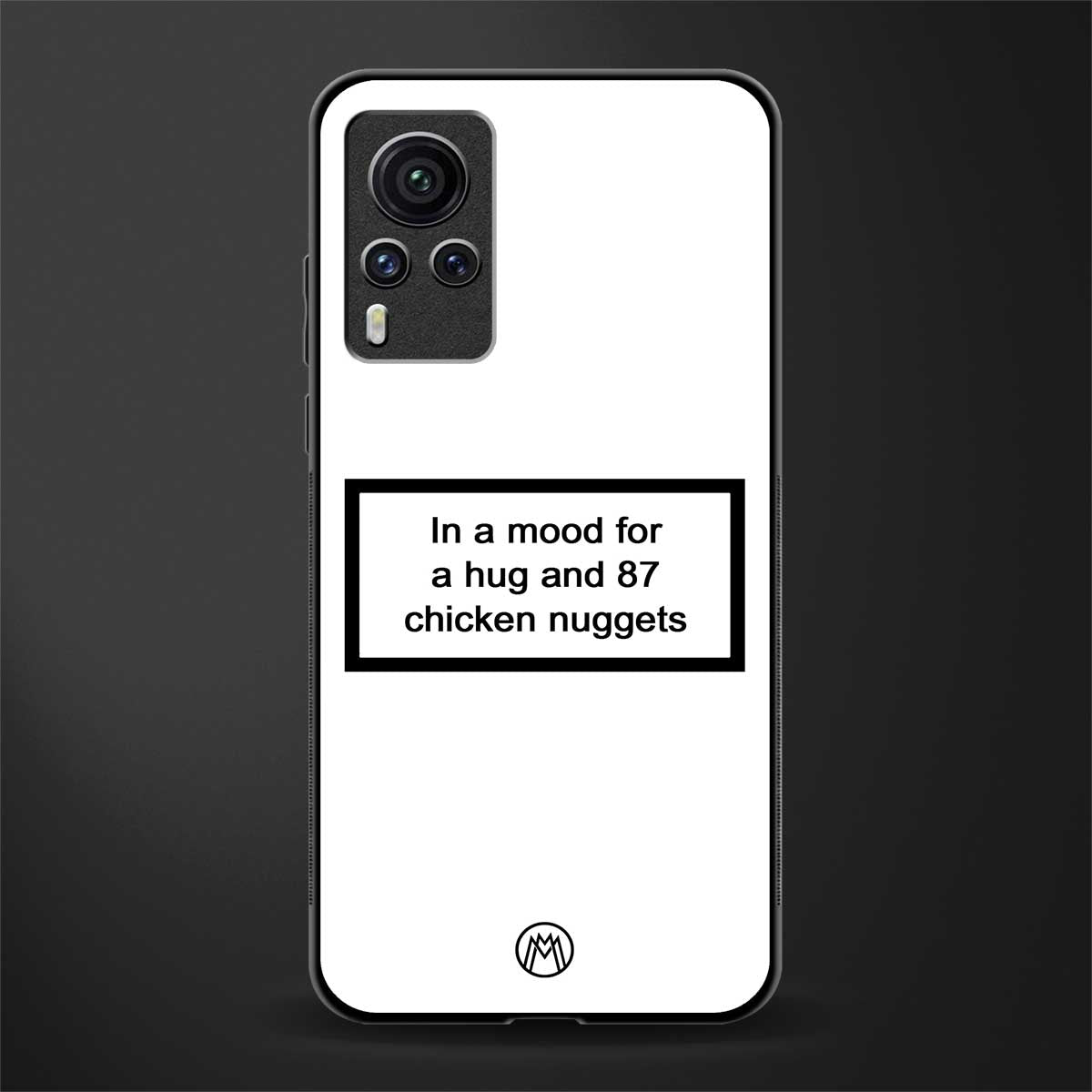 87 chicken nuggets white edition glass case for vivo x60 pro image