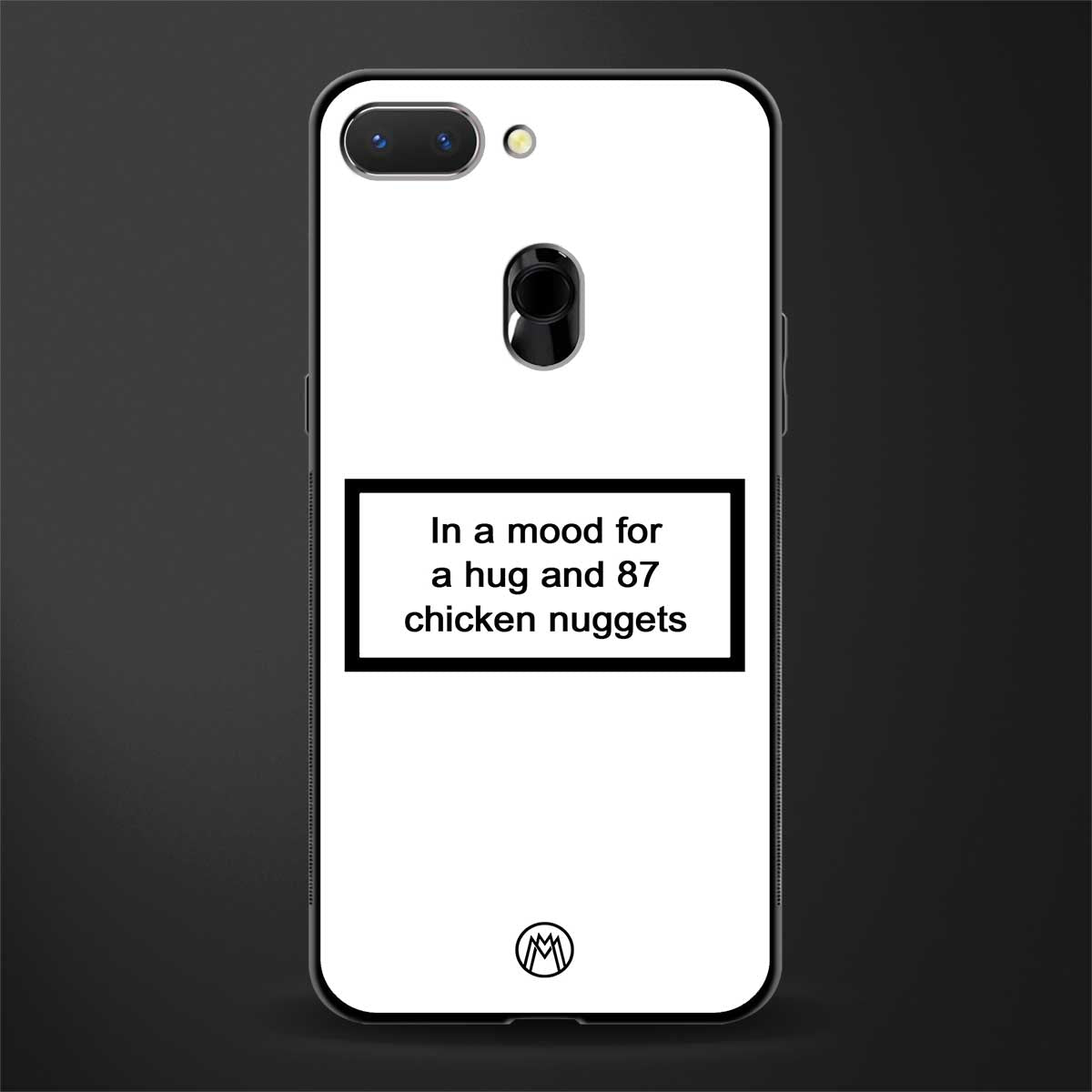 87 chicken nuggets white edition glass case for oppo a5 image