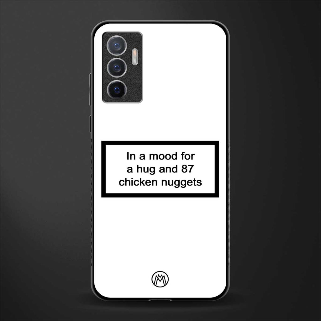 87 chicken nuggets white edition glass case for vivo v23e image