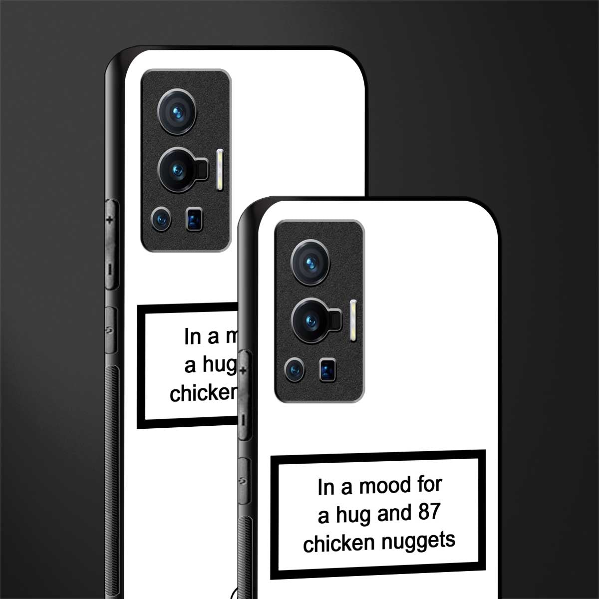 87 chicken nuggets white edition glass case for vivo x70 pro image-2