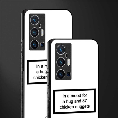 87 chicken nuggets white edition glass case for vivo x70 pro plus image-2