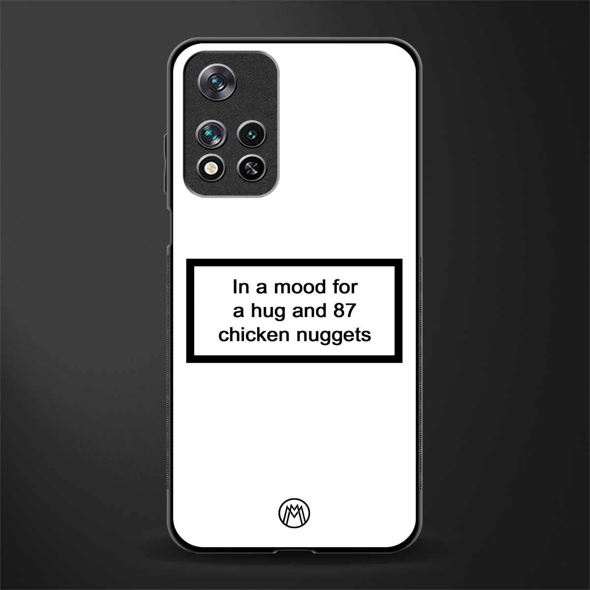 87 chicken nuggets white edition glass case for poco m4 pro 5g image