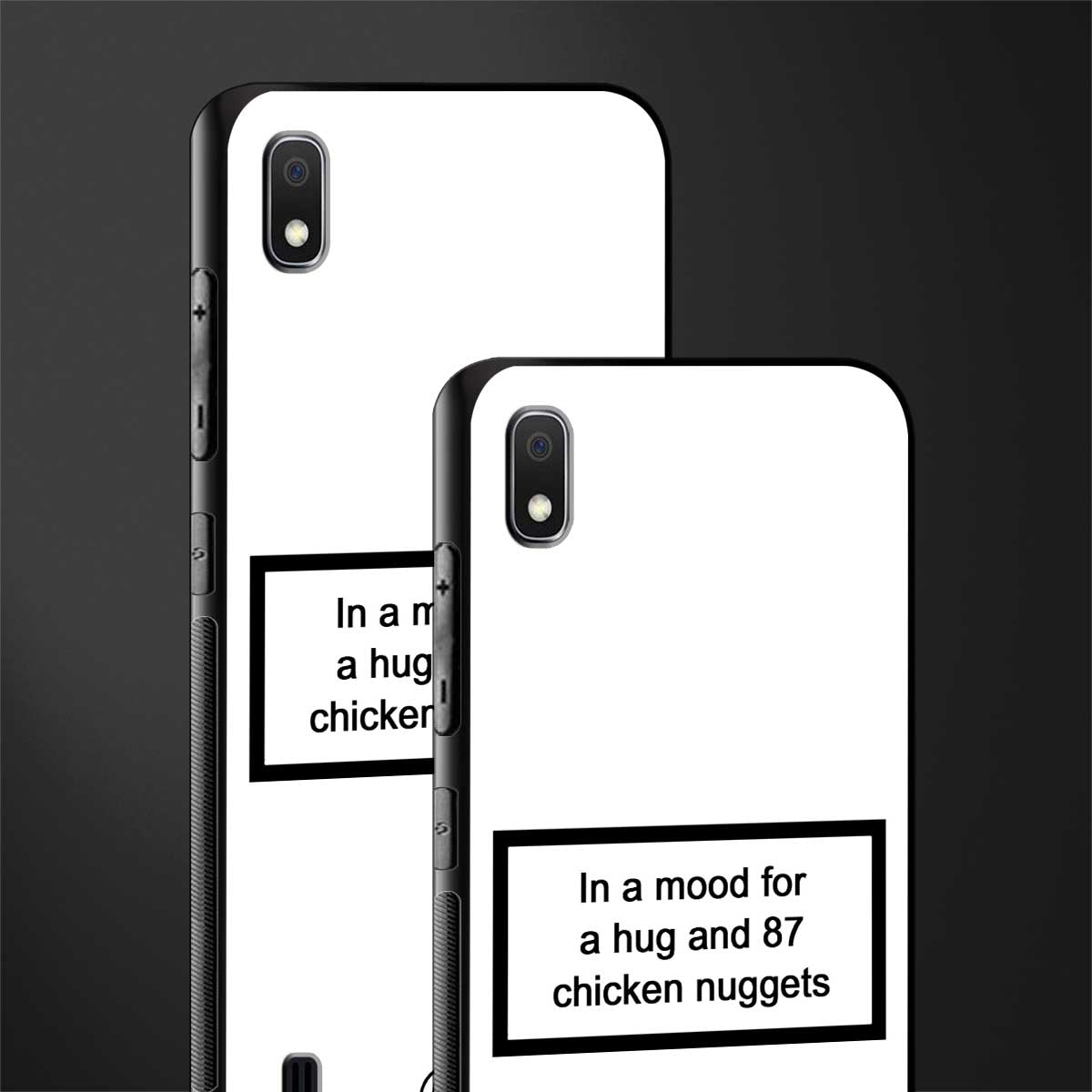 87 chicken nuggets white edition glass case for samsung galaxy a10 image-2
