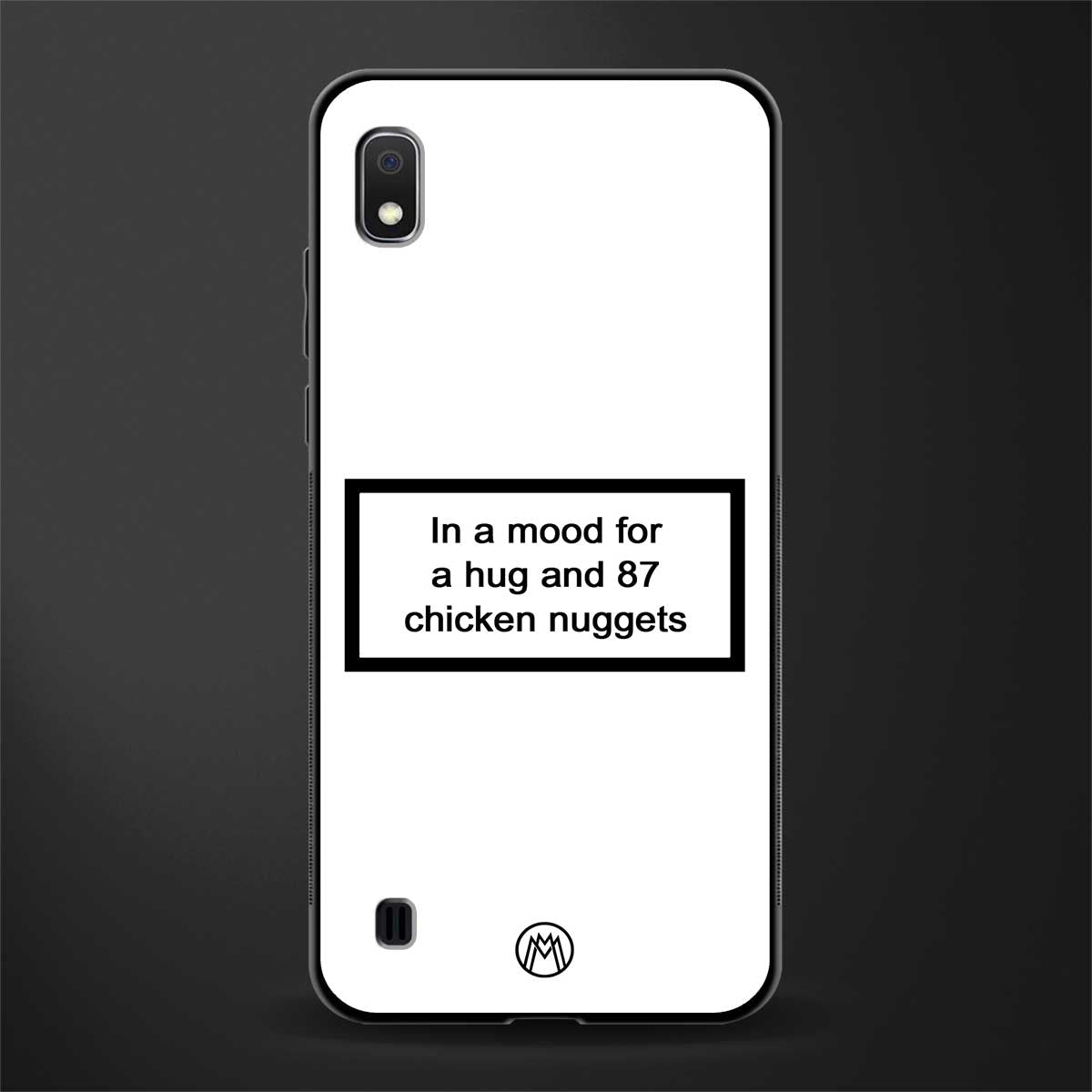 87 chicken nuggets white edition glass case for samsung galaxy a10 image