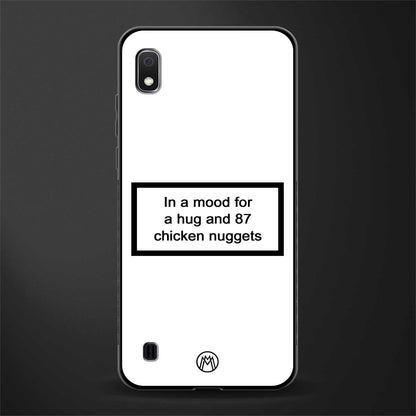 87 chicken nuggets white edition glass case for samsung galaxy a10 image