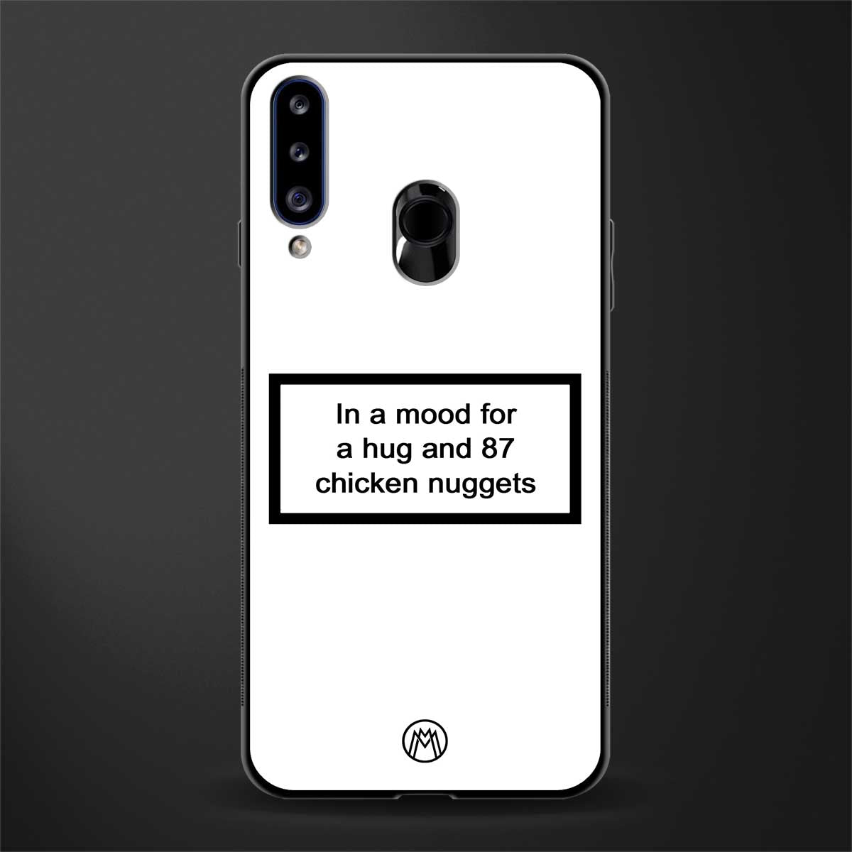 87 chicken nuggets white edition glass case for samsung galaxy a20s image
