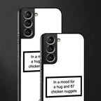 87 chicken nuggets white edition glass case for samsung galaxy s21 image-2
