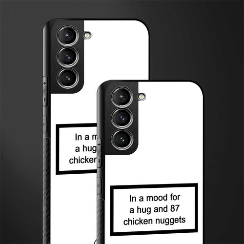 87 chicken nuggets white edition glass case for samsung galaxy s21 plus image-2