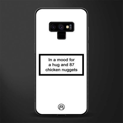 87 chicken nuggets white edition glass case for samsung galaxy note 9 image