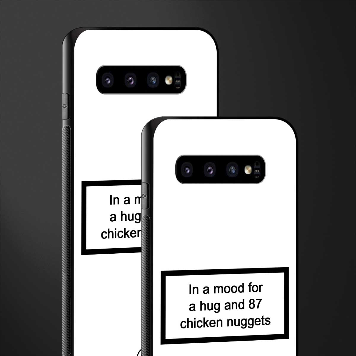 87 chicken nuggets white edition glass case for samsung galaxy s10 image-2