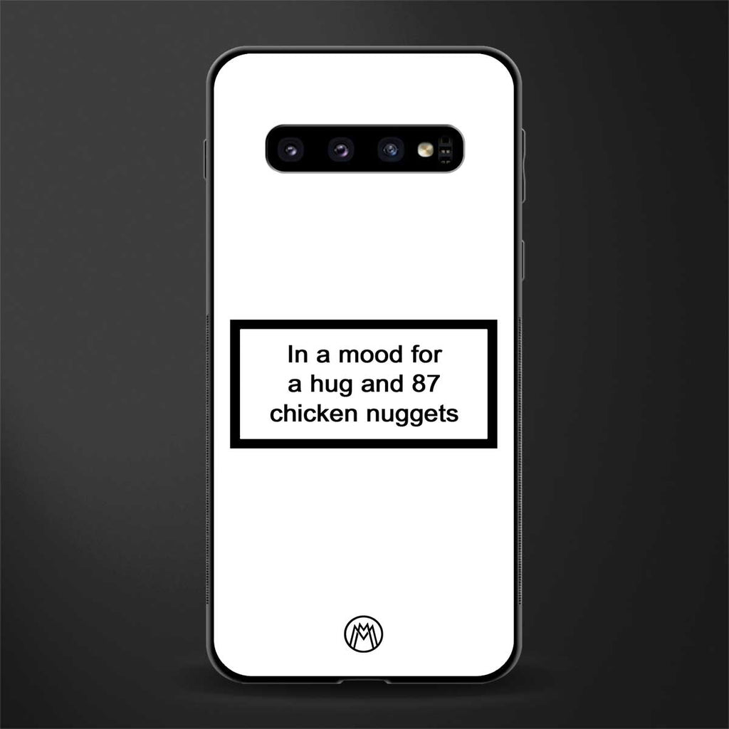 87 chicken nuggets white edition glass case for samsung galaxy s10 plus image