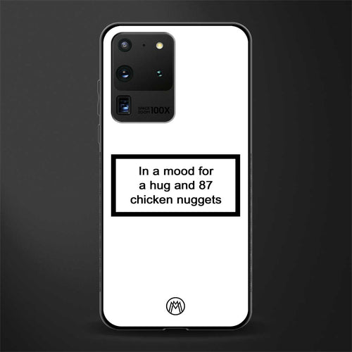 87 chicken nuggets white edition glass case for samsung galaxy s20 ultra image