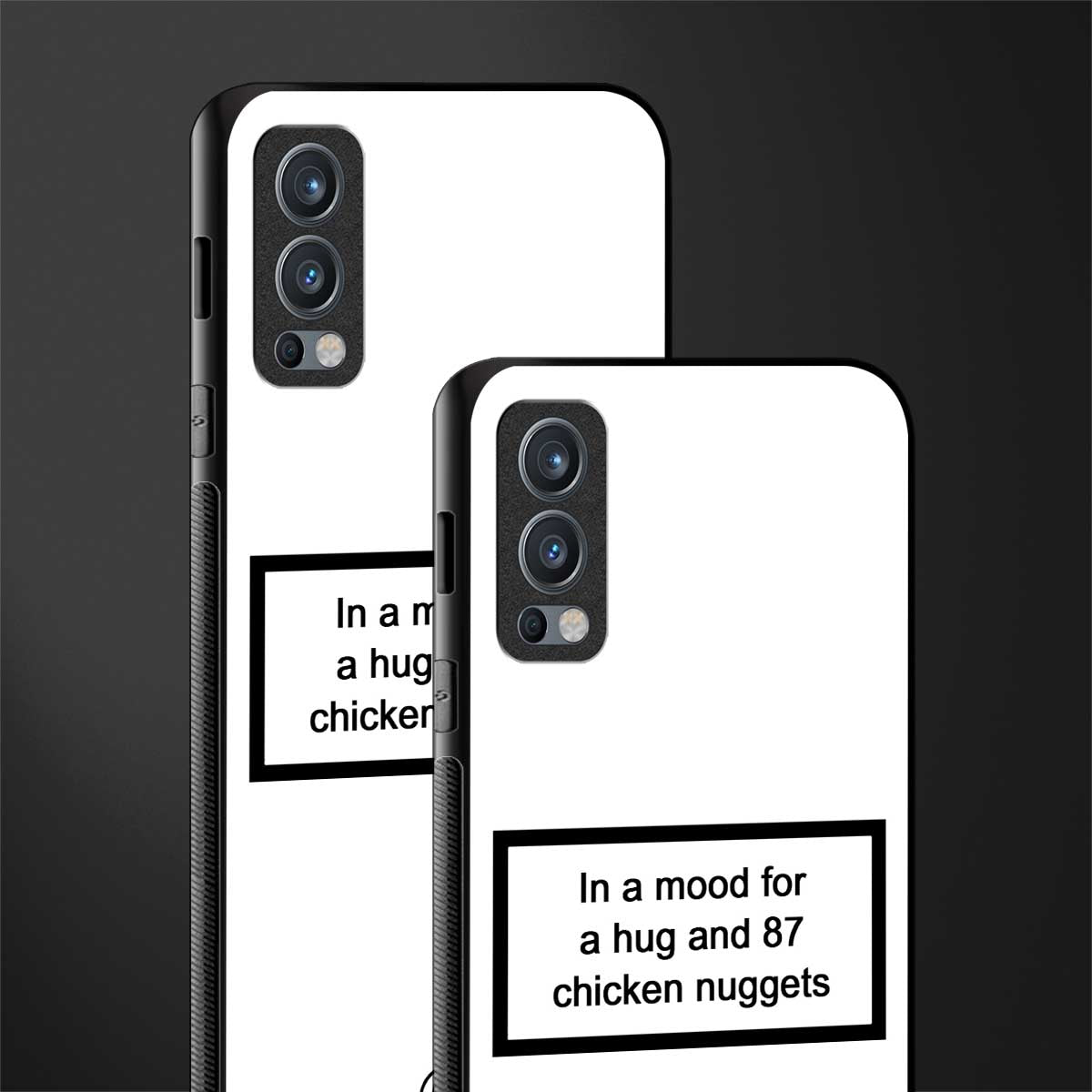 87 chicken nuggets white edition glass case for oneplus nord 2 5g image-2