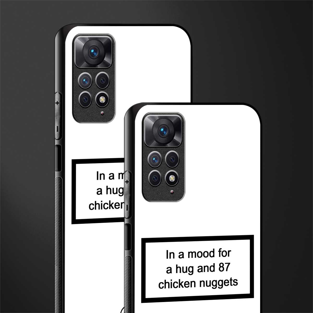 87 chicken nuggets white edition glass case for redmi note 11 pro image-2