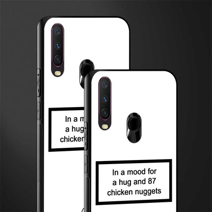 87 chicken nuggets white edition glass case for vivo y17 image-2