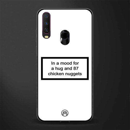 87 chicken nuggets white edition glass case for vivo y17 image