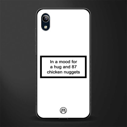 87 chicken nuggets white edition glass case for vivo y91i image
