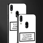 87 chicken nuggets white edition glass case for vivo y91 image-2