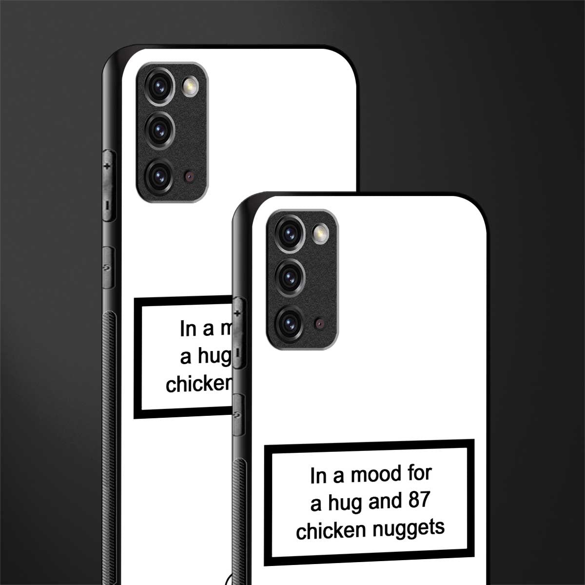 87 chicken nuggets white edition glass case for samsung galaxy note 20 image-2