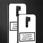 87 chicken nuggets white edition glass case for redmi 9 prime image-2