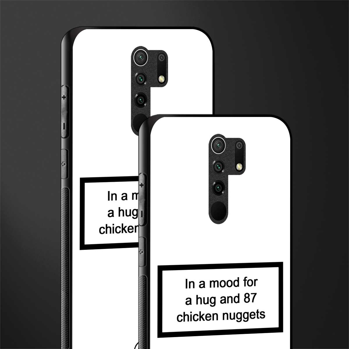 87 chicken nuggets white edition glass case for poco m2 reloaded image-2