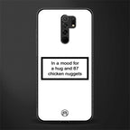 87 chicken nuggets white edition glass case for redmi 9 prime image