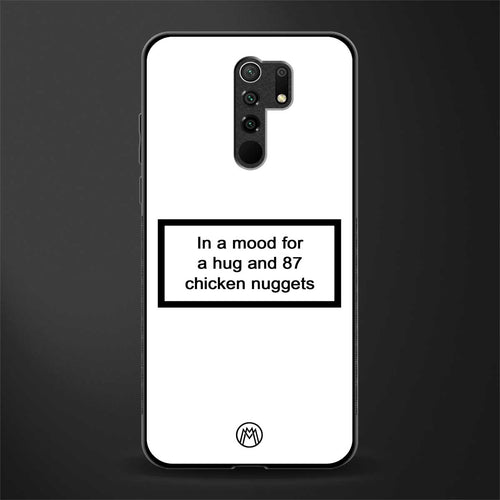 87 chicken nuggets white edition glass case for redmi 9 prime image