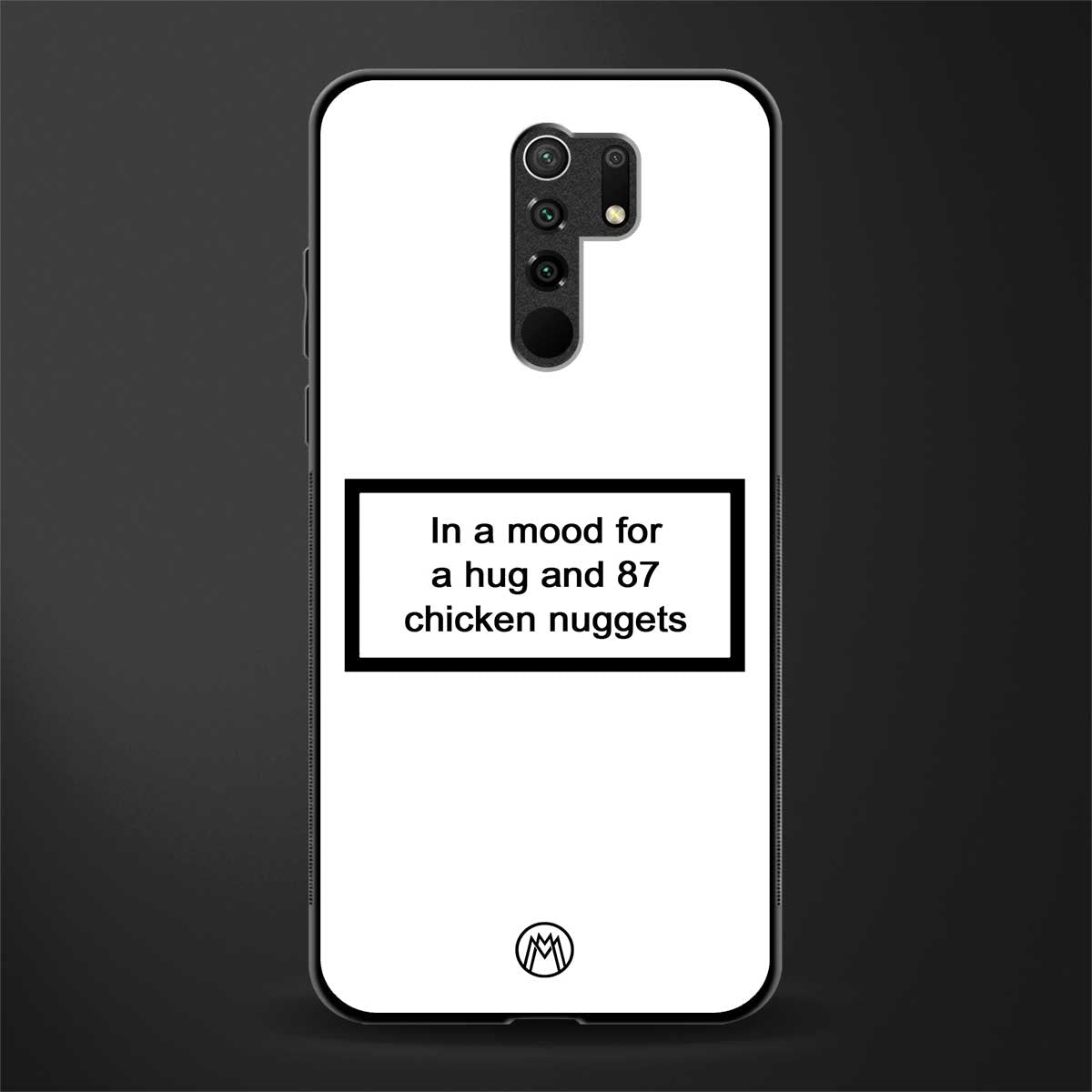 87 chicken nuggets white edition glass case for poco m2 reloaded image
