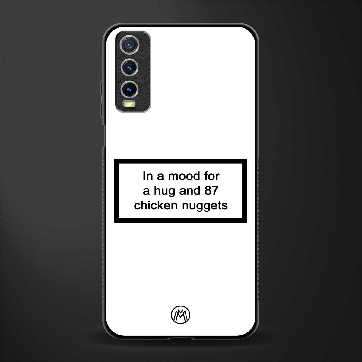 87 chicken nuggets white edition glass case for vivo y20svivo y20avivo y20g image