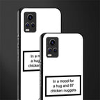87 chicken nuggets white edition glass case for vivo v20 image-2