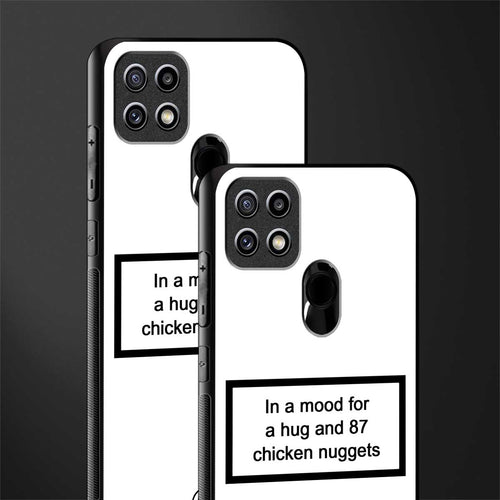 87 chicken nuggets white edition glass case for oppo a15s image-2