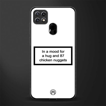 87 chicken nuggets white edition glass case for oppo a15 image