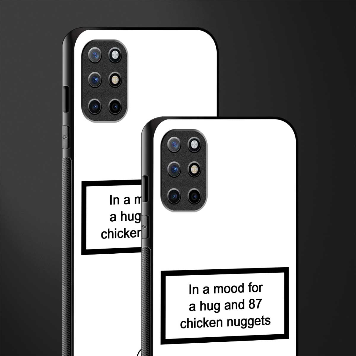 87 chicken nuggets white edition glass case for oneplus 8t image-2