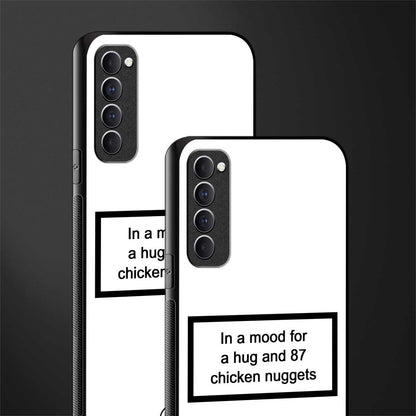 87 chicken nuggets white edition glass case for oppo reno 4 pro image-2