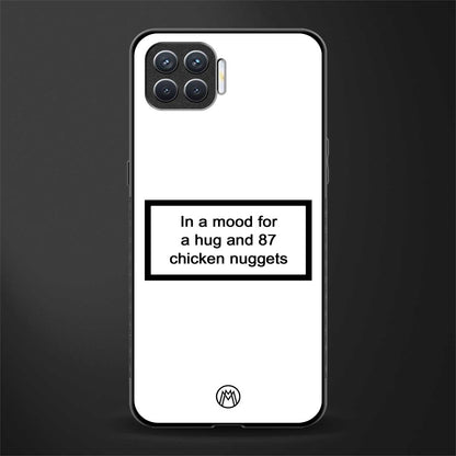 87 chicken nuggets white edition glass case for oppo f17 pro image