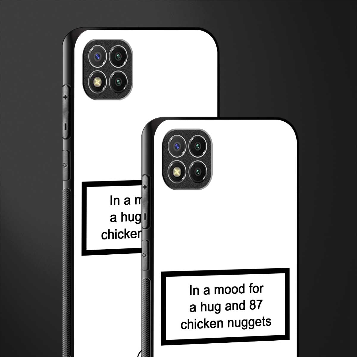 87 chicken nuggets white edition glass case for poco c3 image-2