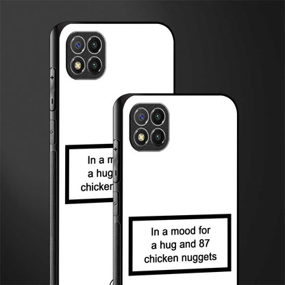 87 chicken nuggets white edition glass case for poco c3 image-2