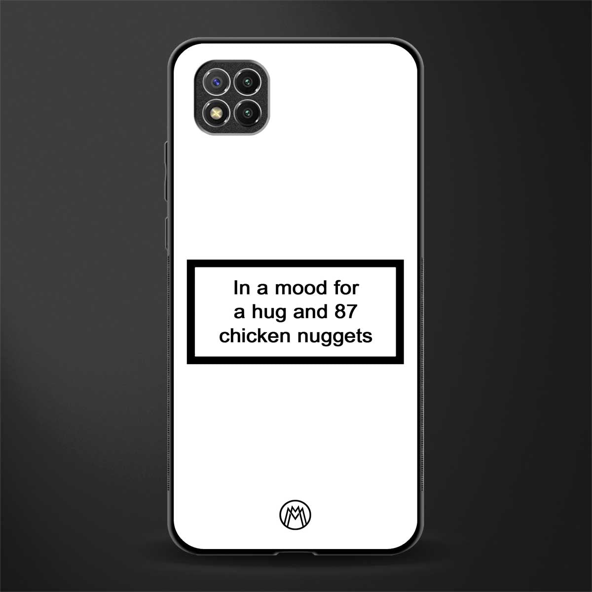 87 chicken nuggets white edition glass case for poco c3 image