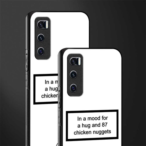 87 chicken nuggets white edition glass case for vivo v20 se image-2